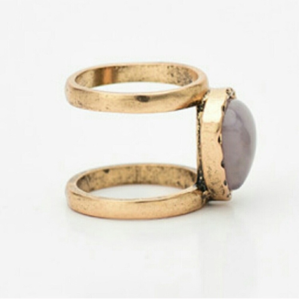 Stone midi ring gold/rose - Picture 6 of 7